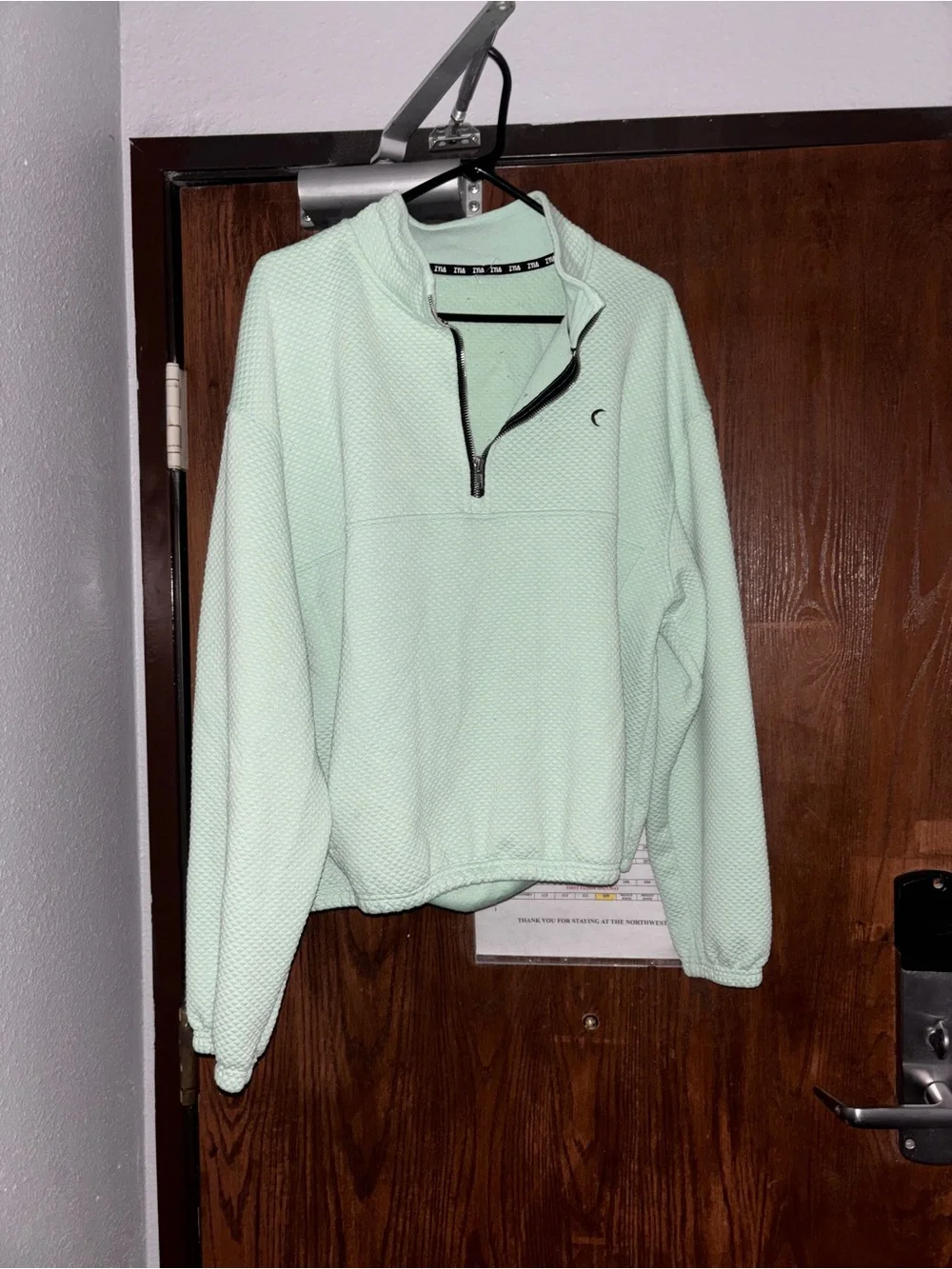 ZYIA Mint Green Quarter-Zip Pullover - Picture 1 of 4
